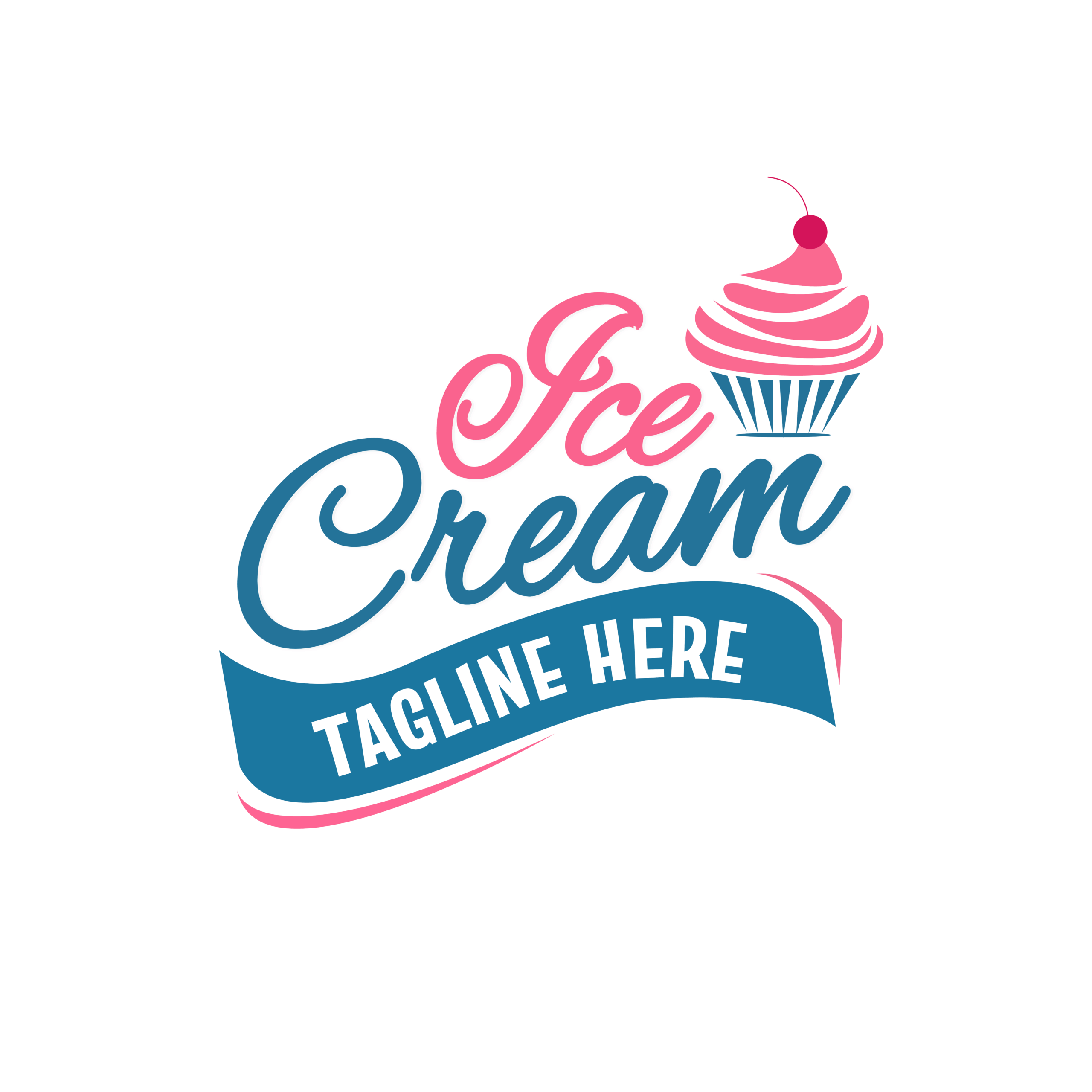 Free Ice Cream Shop Logo Design (Editable & HD Download)