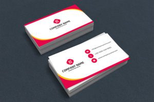 Unique Pink Business card design