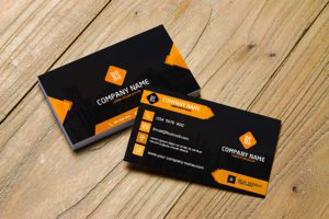 Yellow and Black customized business cards