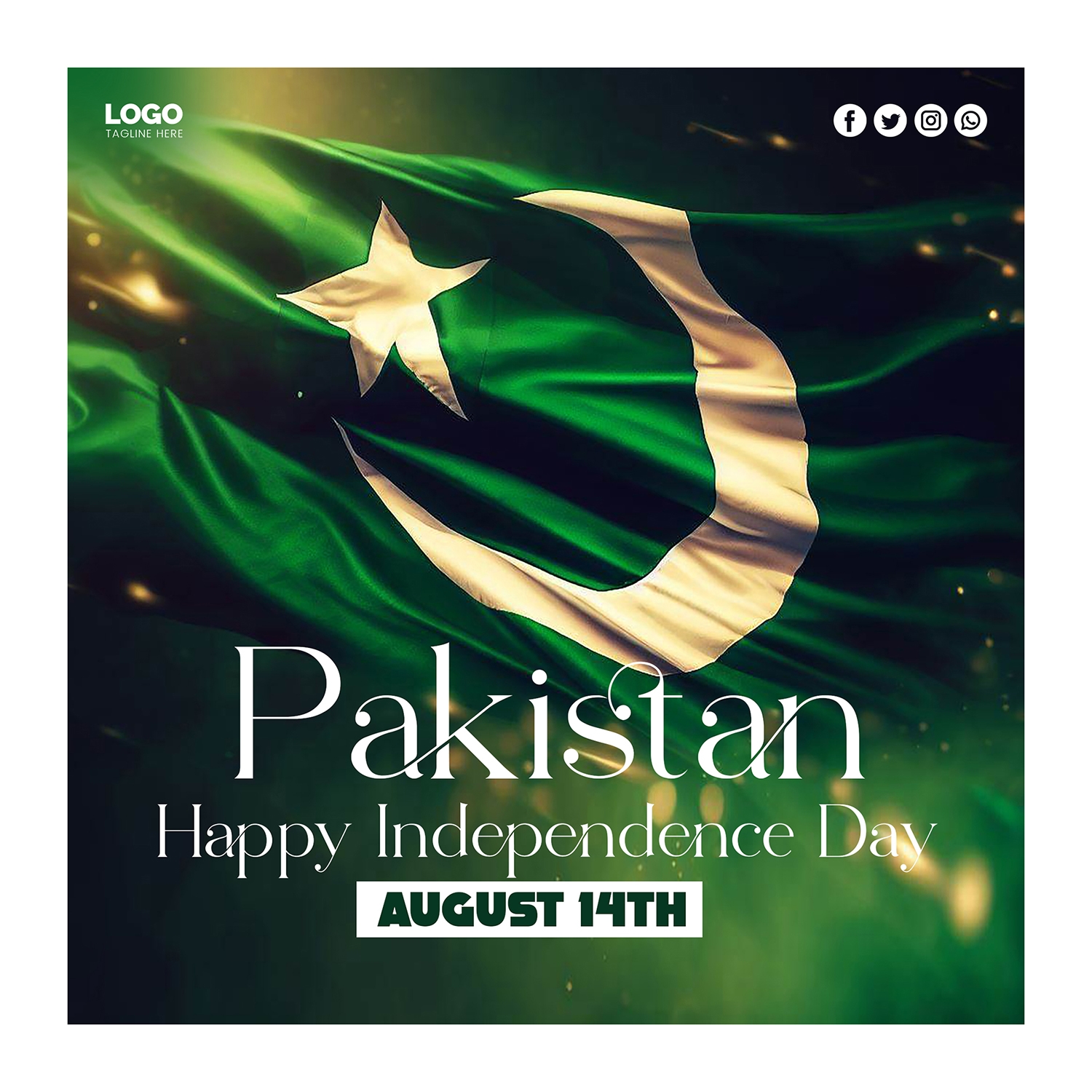 Pakistan Independence Day Flag GD Graphic