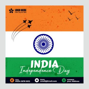 Indian Independence Day Graphic Flag