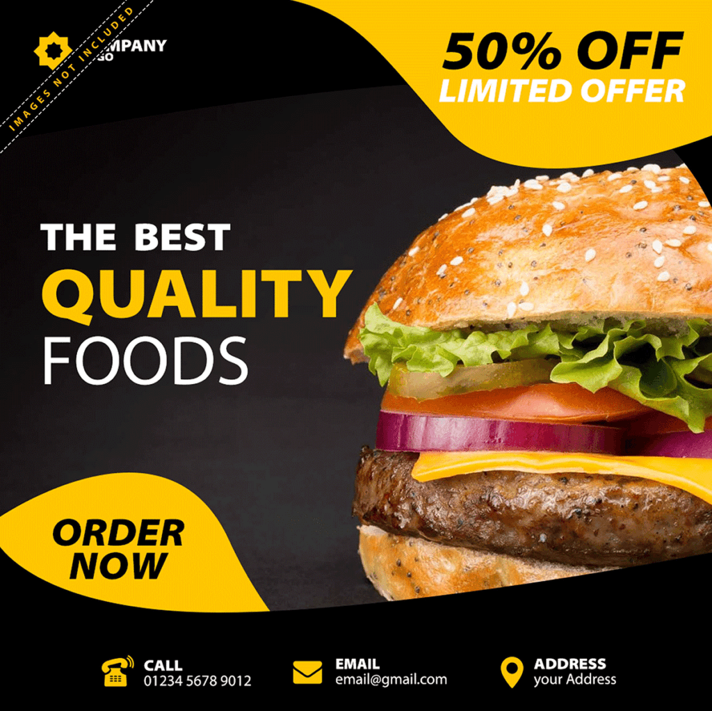 Burger Post Design For Social Media