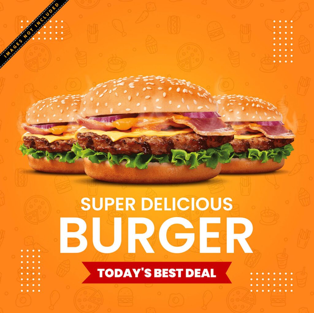 Super Delicious Burger Post Design Free Download