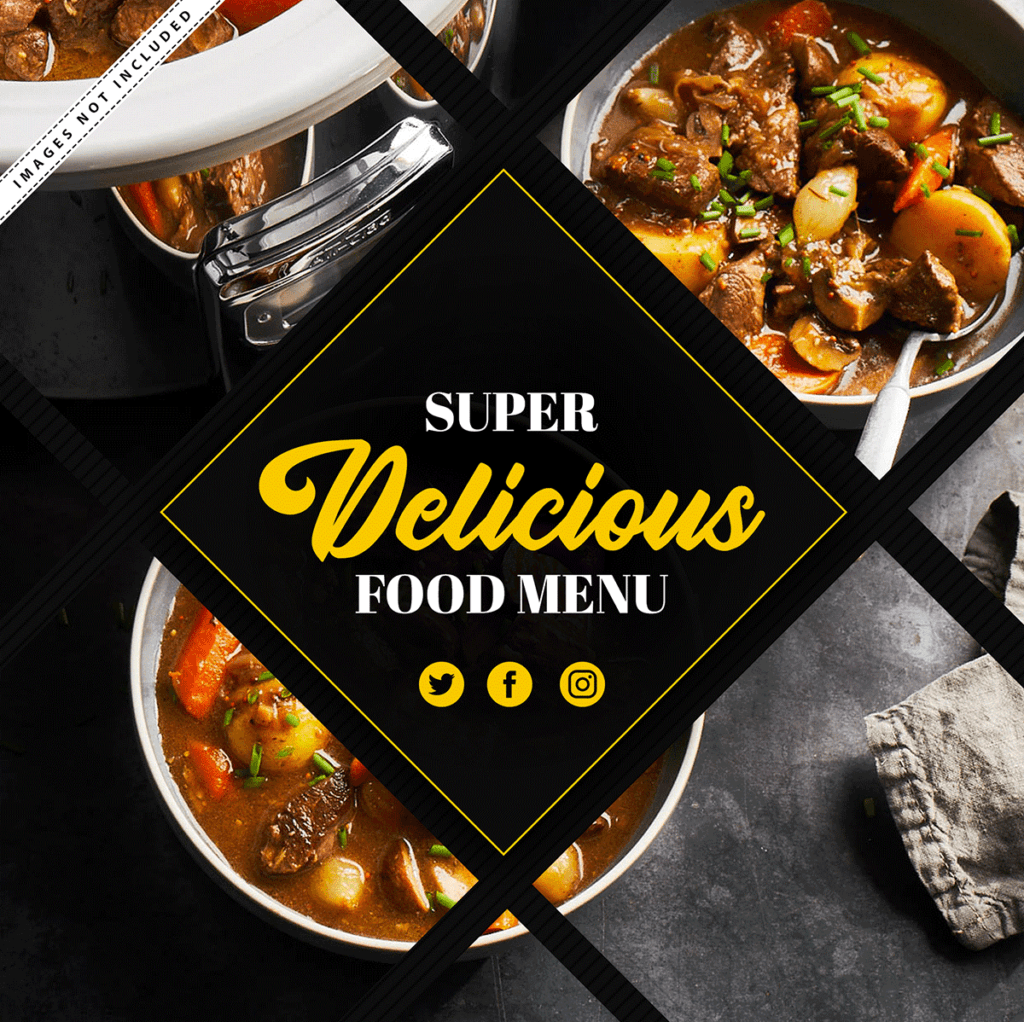 Super Delicious Food Menu Post Design