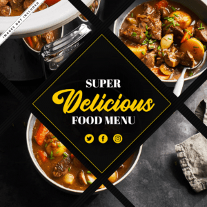 Super Delicious Food Menu Post Design