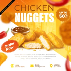 Chicken Nuggets Poster Design Free Download