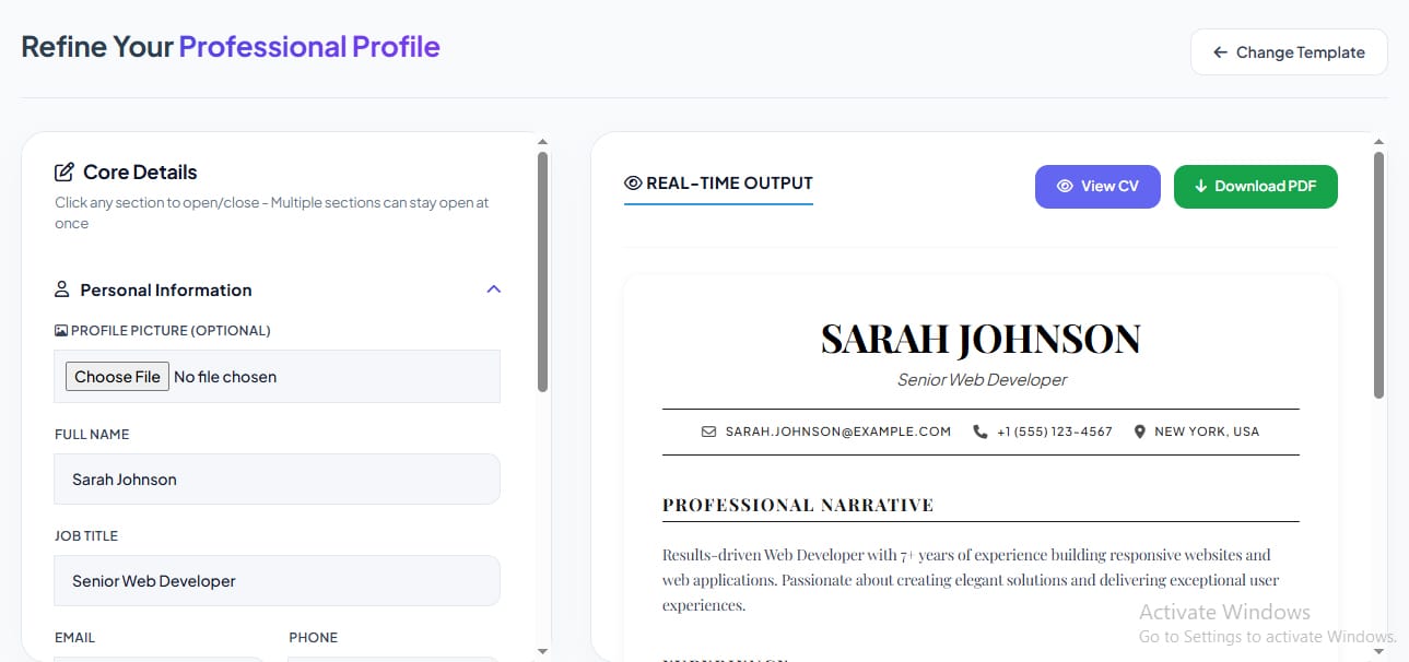 Free Online CV Generator 10 Free Resume Templates
