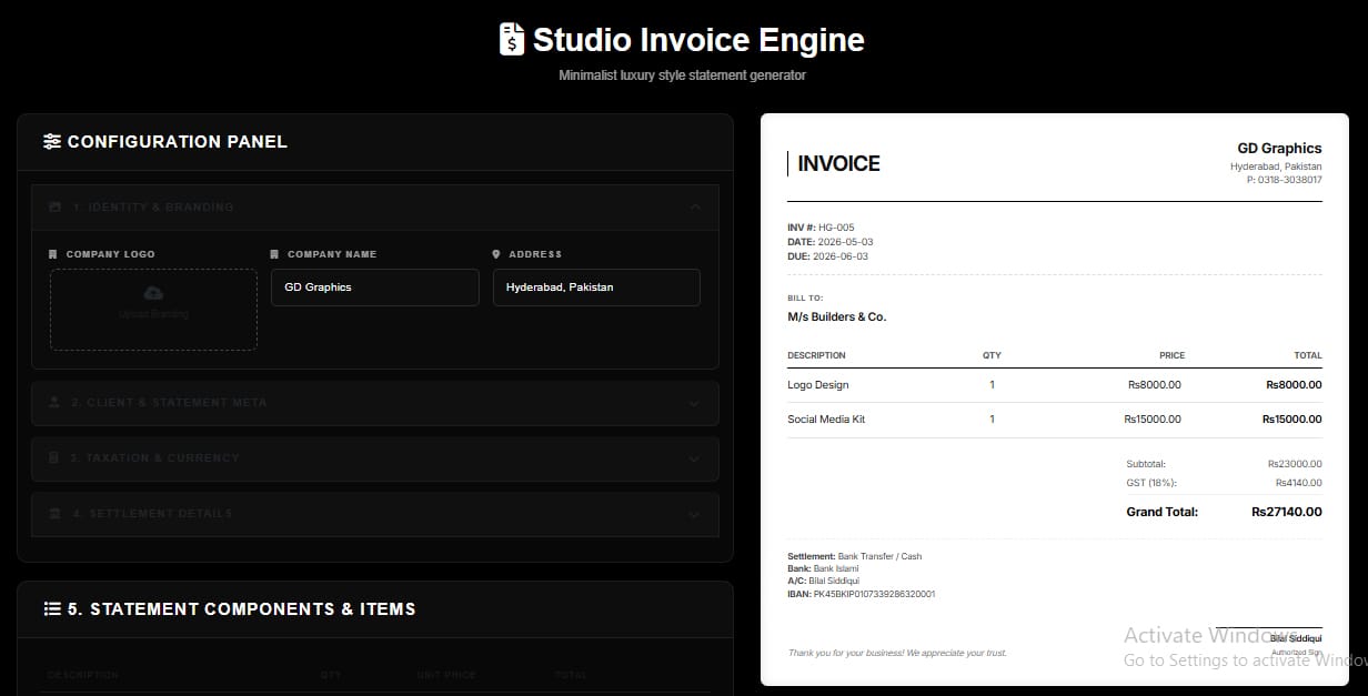 Free online invoice generator tool